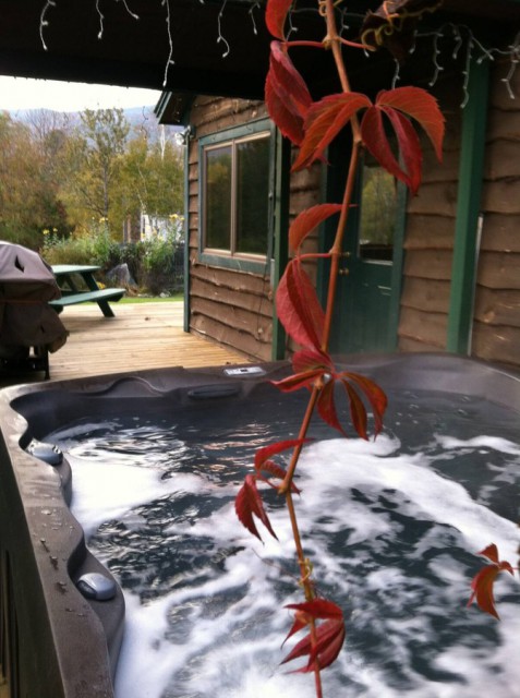Hot tub on the back deck
