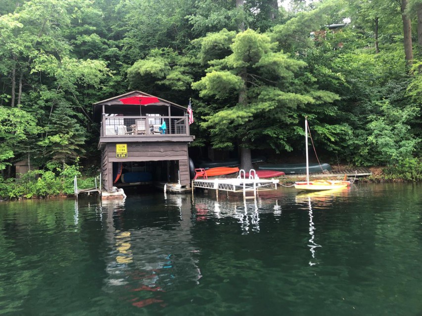 Boathouse from water