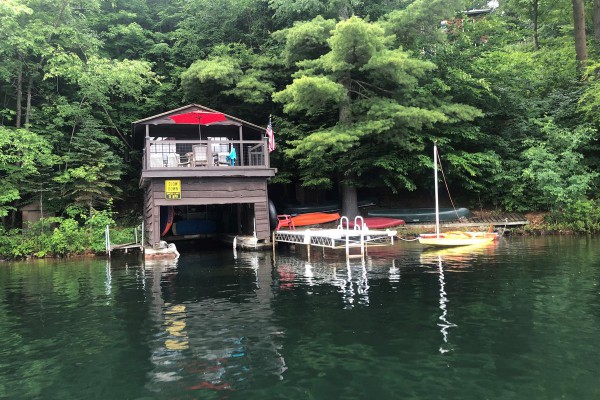 Boathouse from water