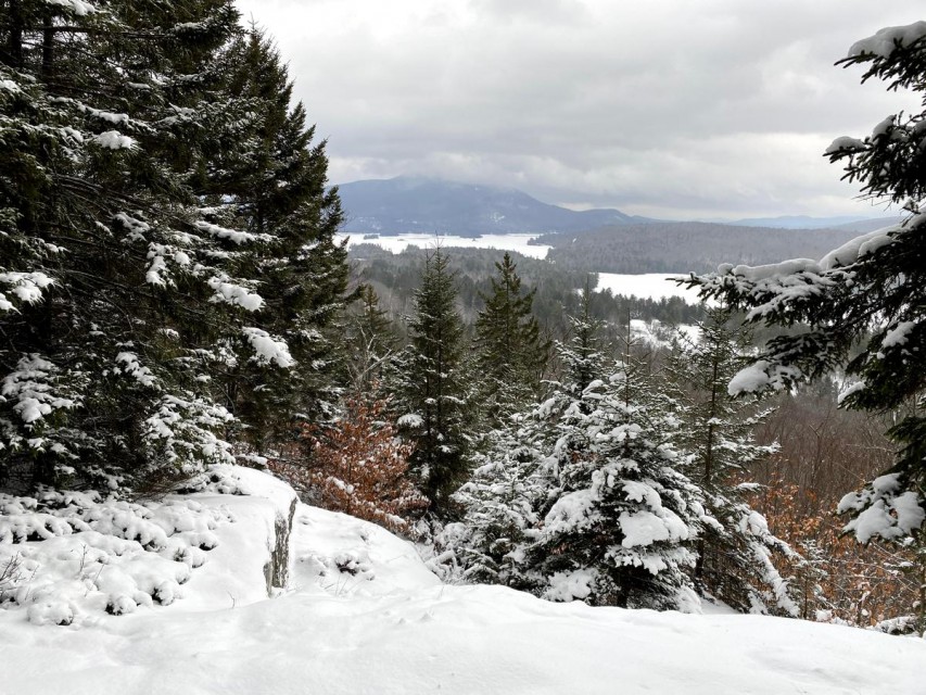 Winter view from "Lookout" - a mile walk from the house
