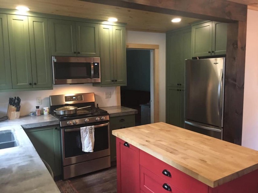 Custom Kitchen, Concrete Countertops, New Appliances