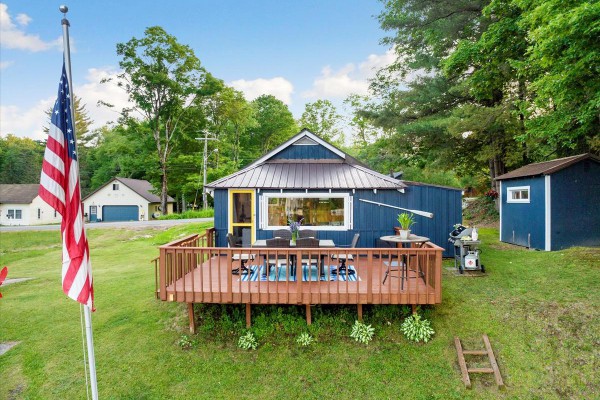 Enjoy beautiful lake views from the large deck!