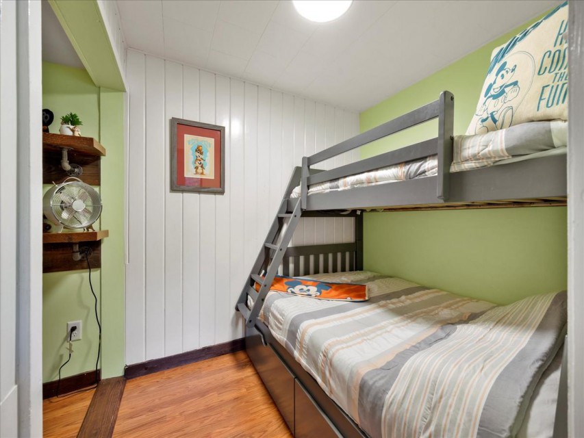 Second bedroom with twin over full bunkbed