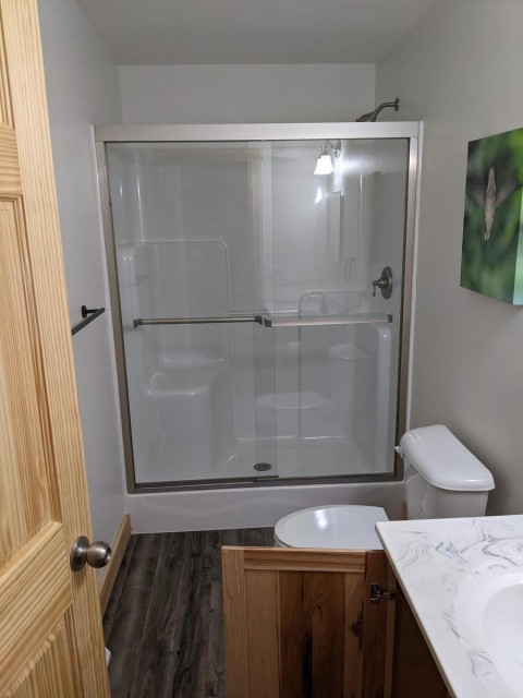 Master bathroom with shower