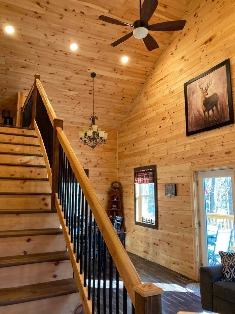 Adirondack feel with Knotty Pine throughout!