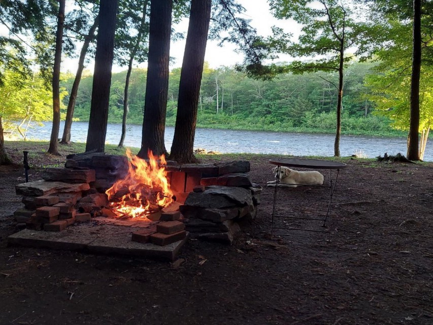 Fire pit by the River