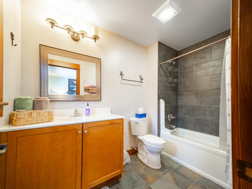 Our master suite full bathroom, with a soaking tub!