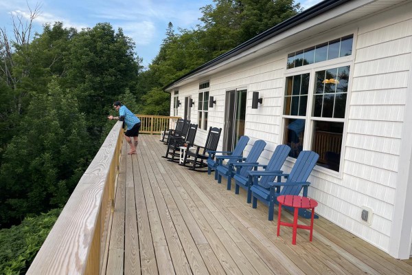 Large Deck overlooking the lake