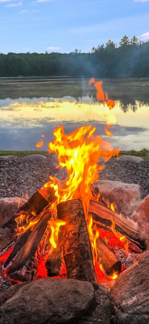 Beautiful Fire Pit Overlooking Lake Easka