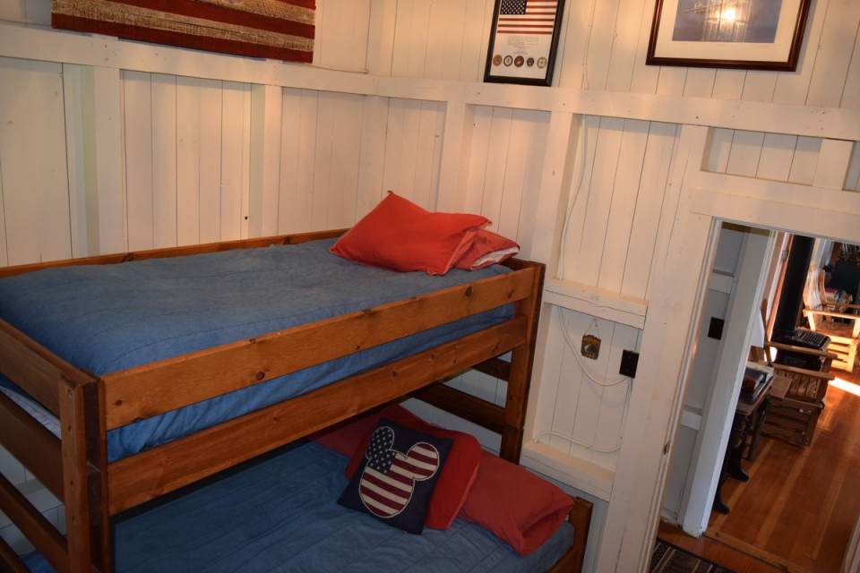 Bunk bed with a full on the bottom and twin up top