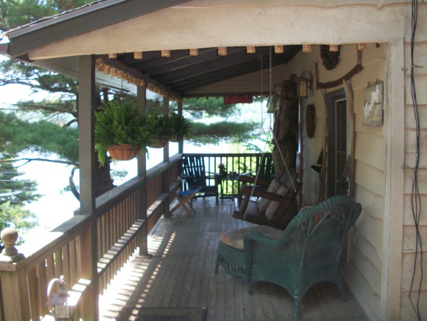 sideporch overlooking lake