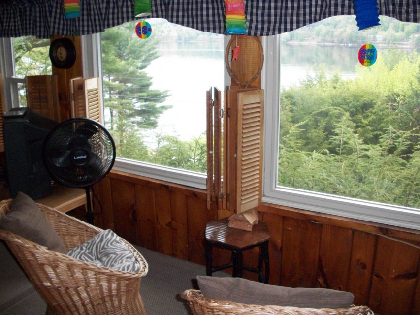View of lake from sun room.