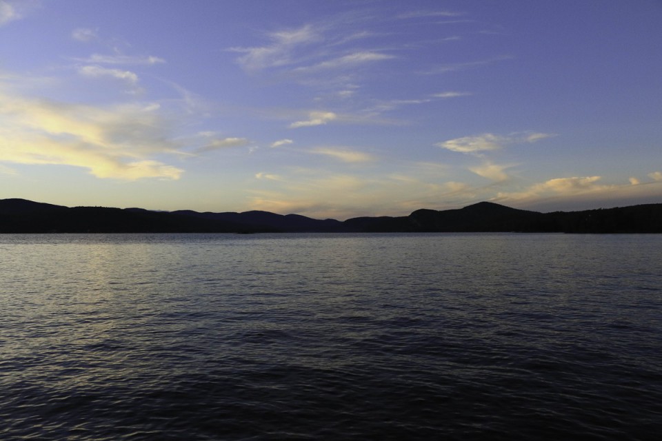 View of dusk from swimming rock 