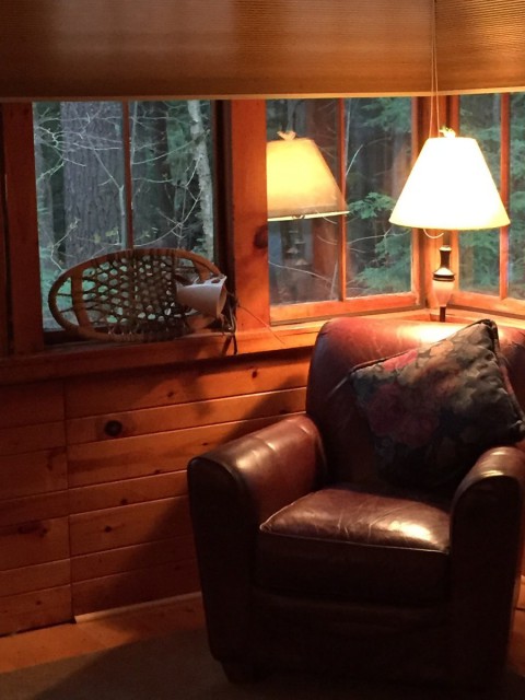 Reading area on the sleeping porch