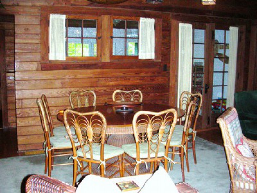 close up view of dining area in living room