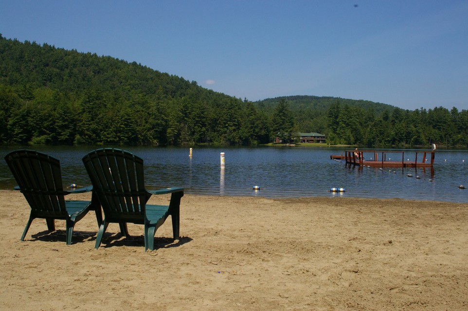 Tripp Lake beach is clean, quiet and just down the road