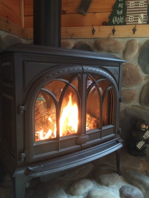 Charm of a wood stove with the convenience of gas.