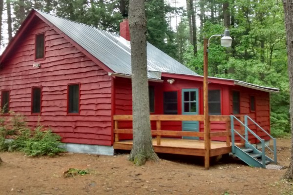 Cabin and back porch.