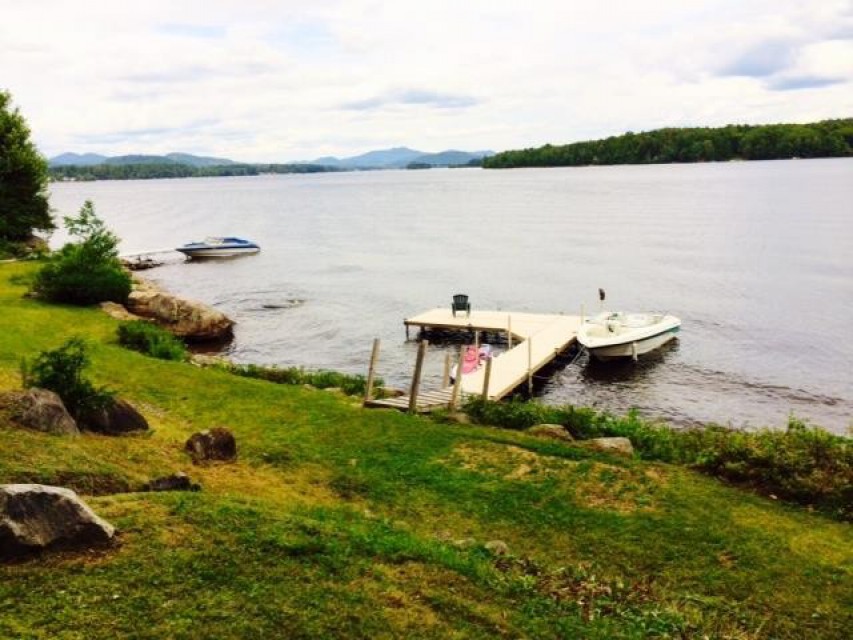 Great lake and mountain views with new L-shape dock