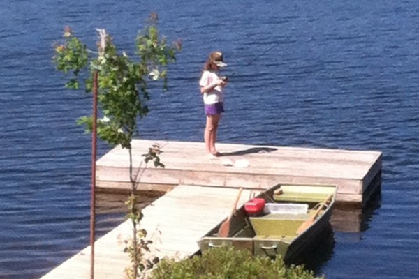 Danni's favorite, fishing from the dock