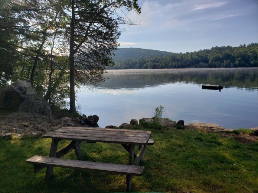 Lake view from beach/picnic table