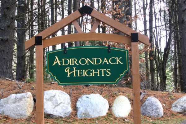 Sign at entrance to Adirondack Heights