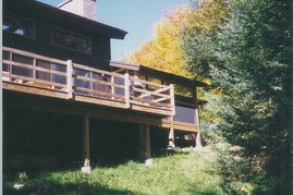 Large deck and the house