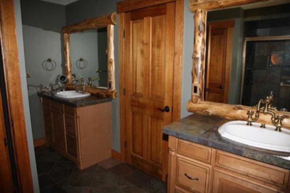 The bathroom for upstairs master suite #1
