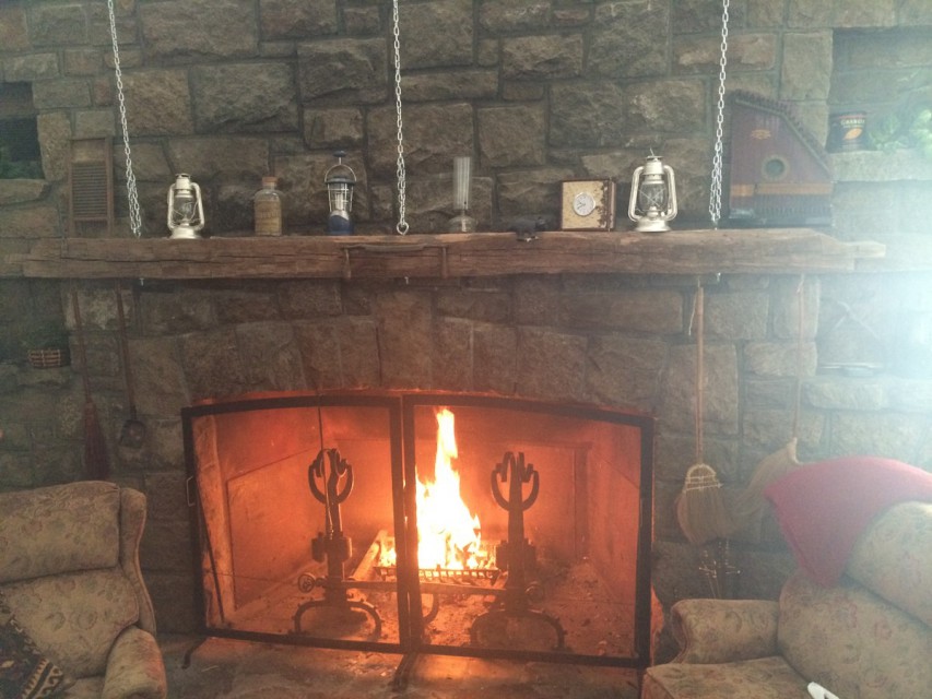 NOW THAT'S A FIRE! Cozy up next to our beautiful hearth