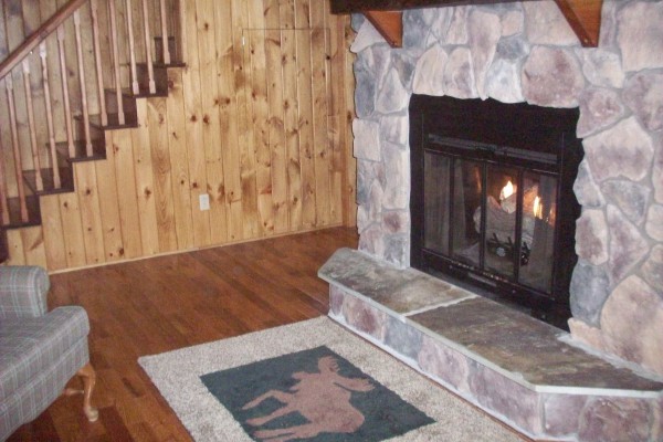 Fireplace in small living room
