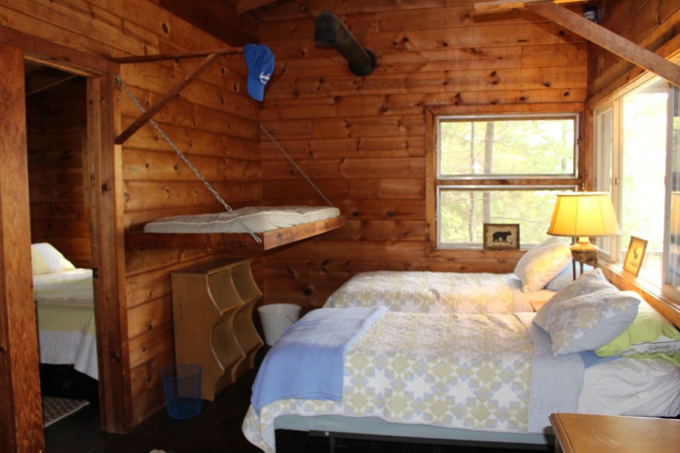 Front bedroom, 4 twin beds, 2 murphy beds