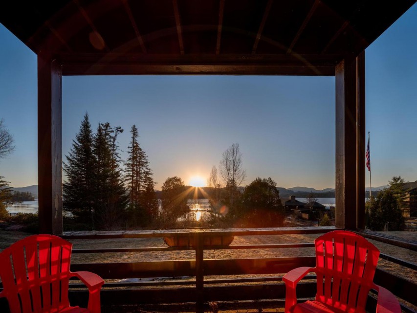 A gorgeous winter view of the sunrise, from our patio!