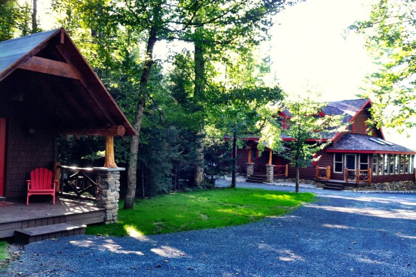 Little Cabin on left and Main Camp on right