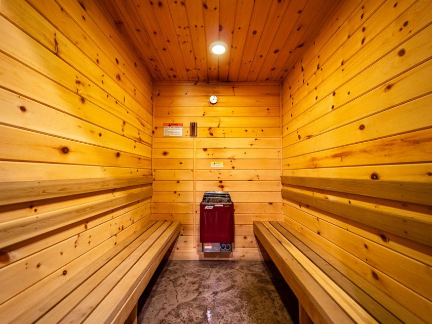 Rejuvenate sore muscles in our Sauna on Lower Level.
