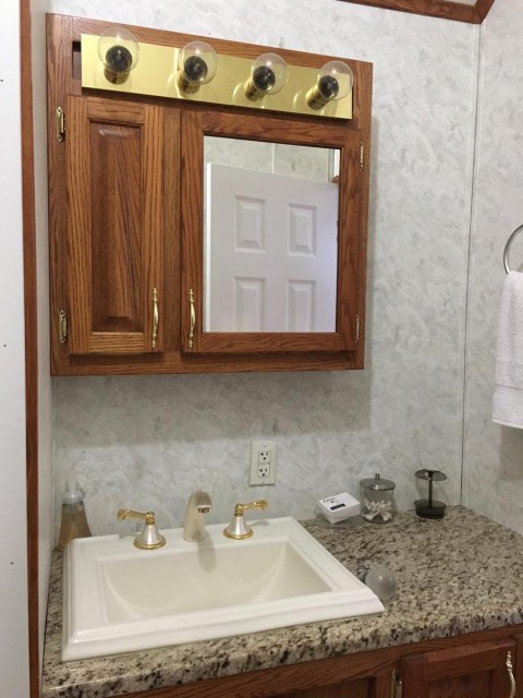 Indoor Bathroom Sink, granite countertop 
