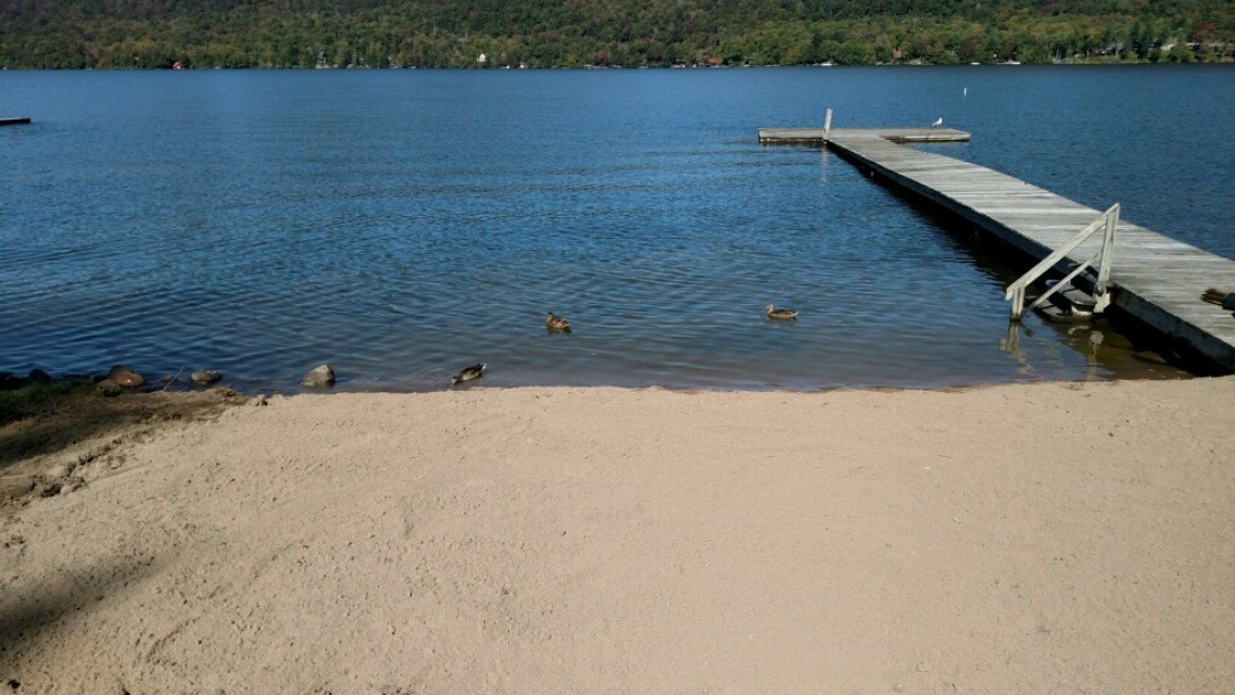 Private beach and dock