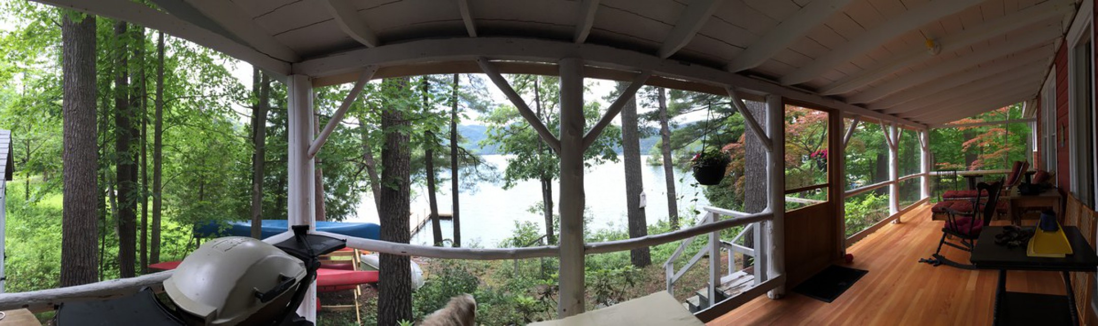 Panorama of porch with views 