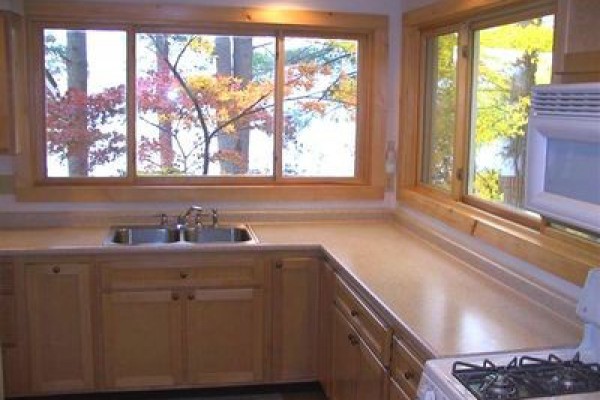 Updated kitchen with views