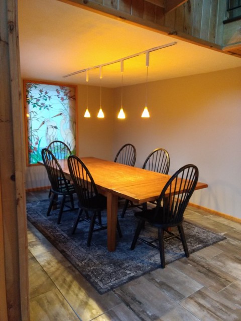 Dining Room (extra folding chairs and bench available)